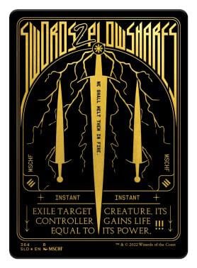 Swords to Plowshares (Foil Etched) (Gold), Secret Lair Drop Series 364