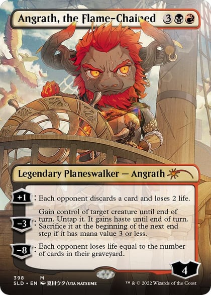 Angrath, the Flame-Chained (Borderless), Secret Lair Drop Series 398