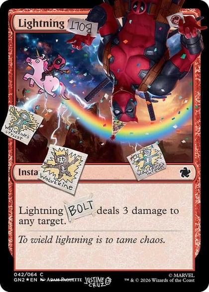 Lightning Bolt (042) (Pool Party Foil), Secret Lair Drop Series 42