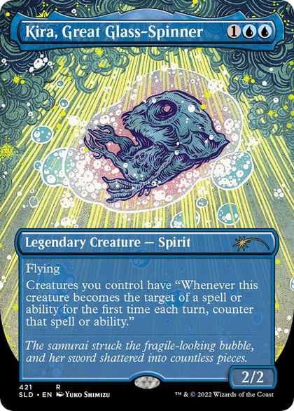 Kira, Great Glass-Spinner (Borderless), Secret Lair Drop Series 421