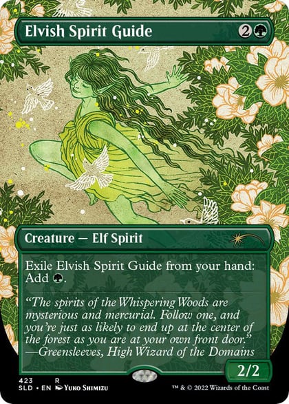 Elvish Spirit Guide (Borderless), Secret Lair Drop Series 423
