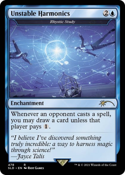 Unstable Harmonics - Rhystic Study, Secret Lair Drop Series 478
