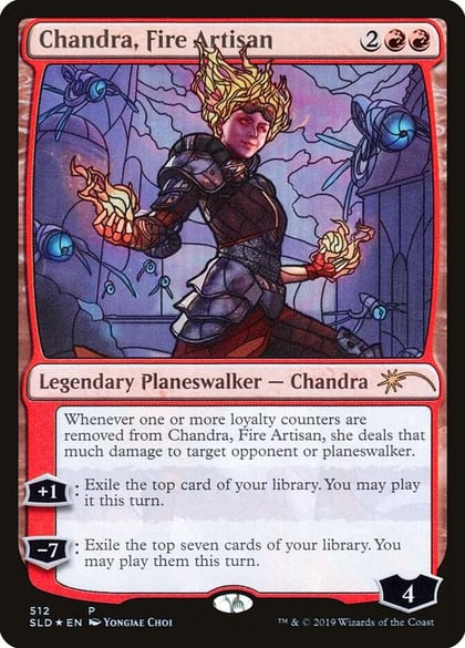 Chandra, Fire Artisan (Stained Glass), Secret Lair Drop Series 512