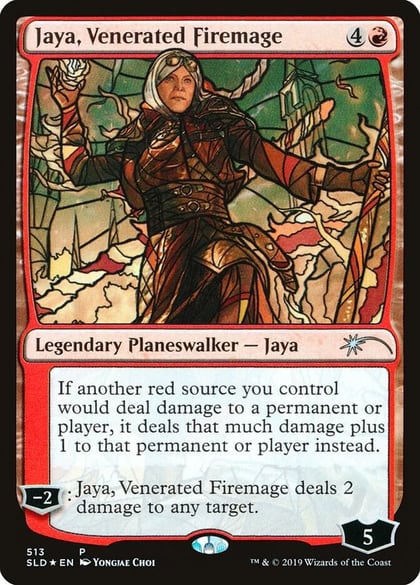 Jaya, Venerated Firemage (Stained Glass), Secret Lair Drop Series 513