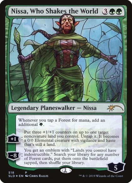 Nissa, Who Shakes the World (Stained Glass), Secret Lair Drop Series 518