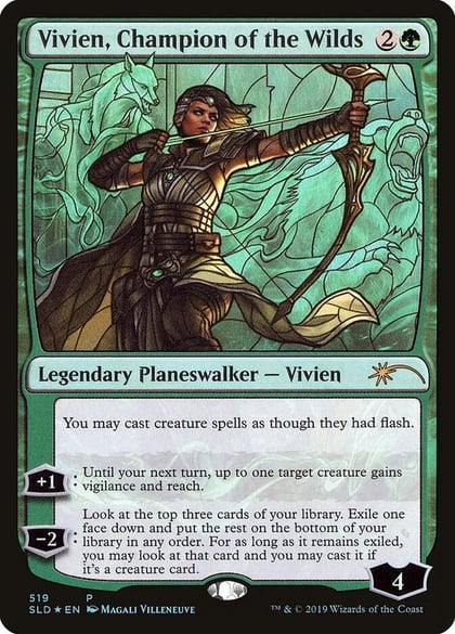Vivien, Champion of the Wilds (Stained Glass), Secret Lair Drop Series 519