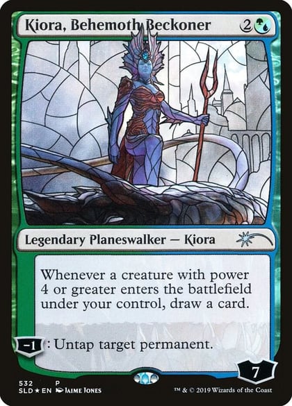 Kiora, Behemoth Beckoner (Stained Glass), Secret Lair Drop Series 532