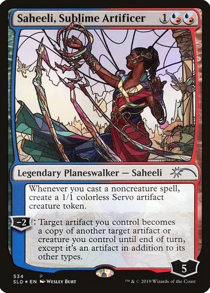 Saheeli, Sublime Artificer (Stained Glass), Secret Lair Drop Series 534
