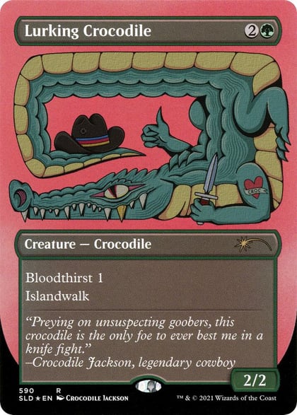 Lurking Crocodile (Foil Etched), Secret Lair Drop Series 590