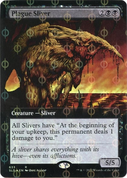 Plague Sliver (Extended Art) (Step-and-Compleat Foil), Secret Lair Drop Series 633