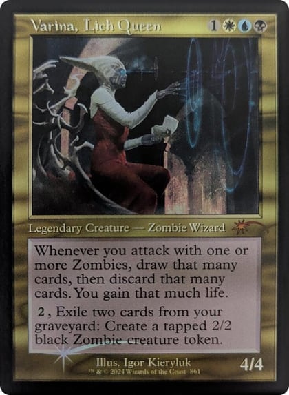 Varina, Lich Queen (Retro Frame), Secret Lair Drop Series 861