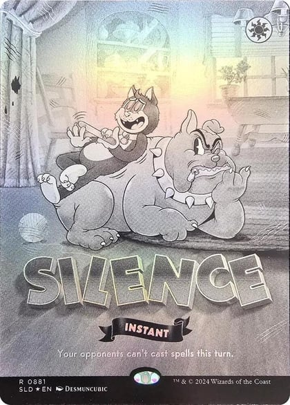 Silence (0881) (Black & White Foil), Secret Lair Drop Series 881