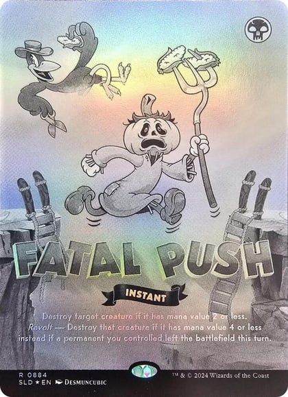 Fatal Push (0884) (Black & White Foil), Secret Lair Drop Series 884