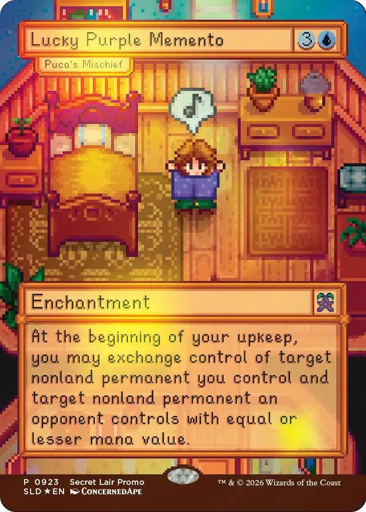Lucky Purple Memento - Puca's Mischief, Secret Lair Drop Series 923