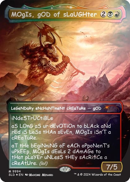 MOgIs, gOD of sLaUGHter (9994) (Rainbow Foil), Secret Lair Drop Series 9994