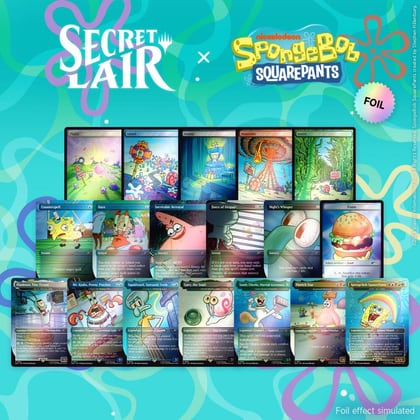 Secret Lair Drop: Our Boss is on Vacation Superdrop: Spongebob Squarepants Bundle - Rainbow Foil Edition, Secret Lair Drop Series P624749