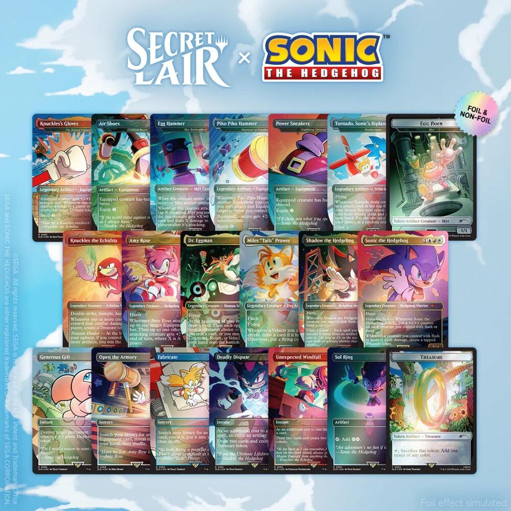 Secret Lair x Sonic the Hedgehog Superdrop: Super Sonic Bundle (Rainbow Foil), Secret Lair Drop Series P643598