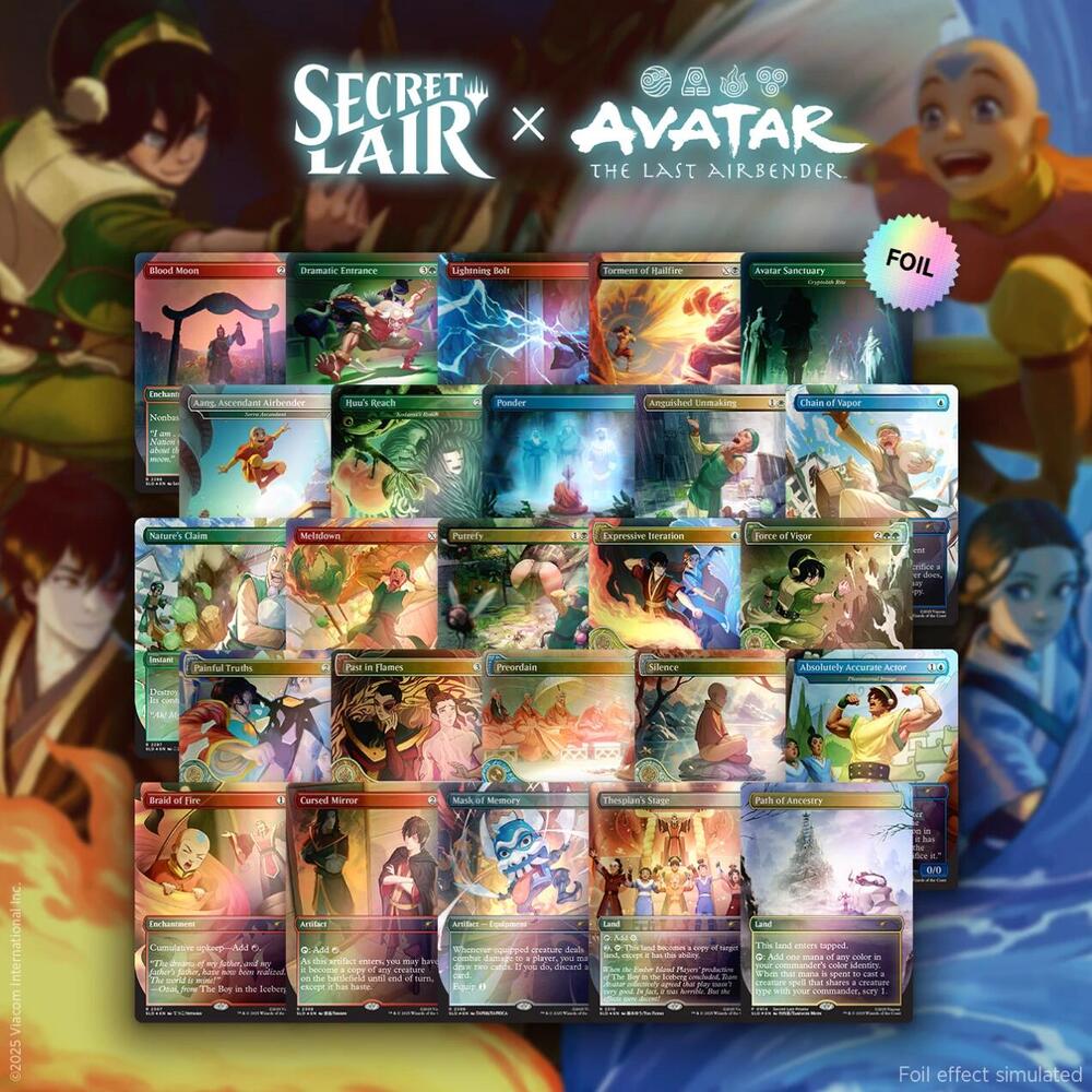 Secret Lair x Avatar: The Last Airbender Superdrop: Avatar State Foil Bundle, Secret Lair Drop Series P664031