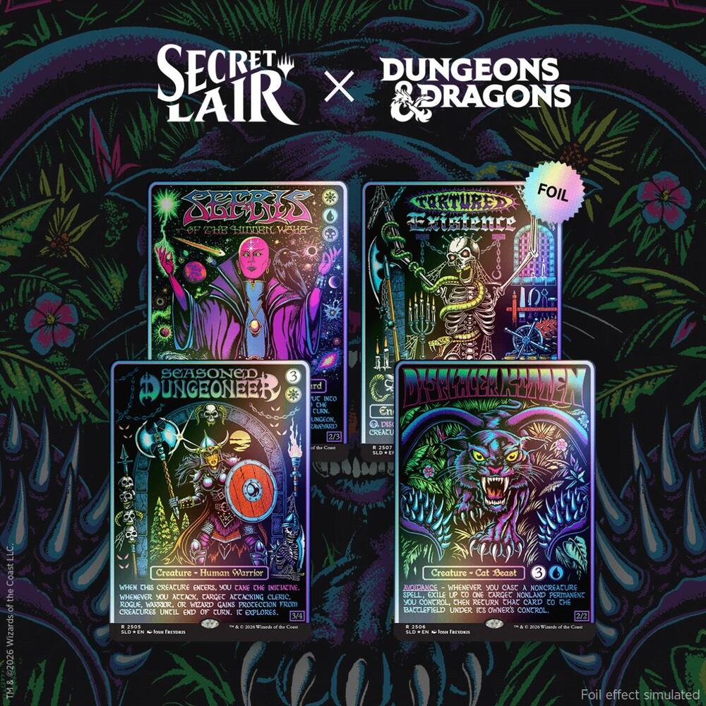 Secret Lair Drop: Secret Lair x Dungeons & Dragons: Black Lights & Dark Dungeons - Traditional Foil Edition, Secret Lair Drop Series P677405