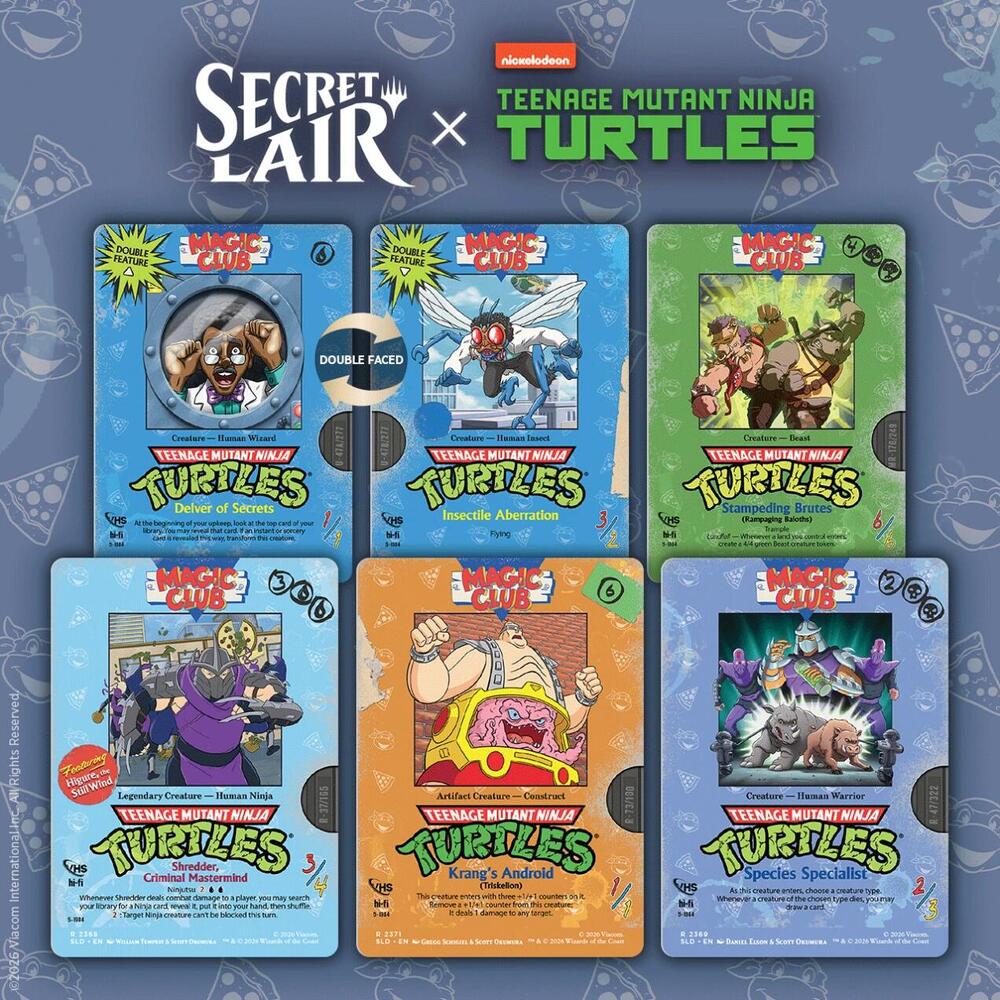 Secret Lair Drop: Secret Lair x Teenage Mutant Ninja Turtles: VHS Villains - Non-Foil Edition, Secret Lair Drop Series P679542