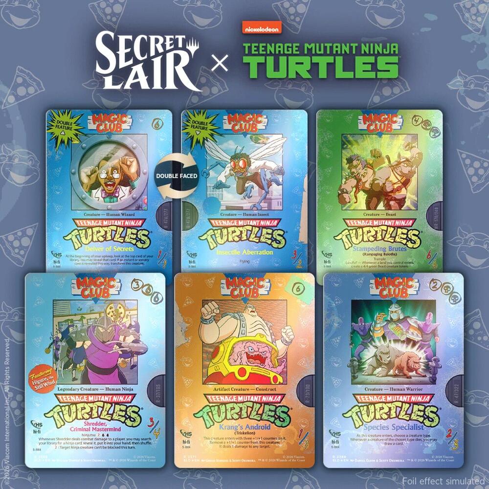 Secret Lair Drop: Secret Lair x Teenage Mutant Ninja Turtles: VHS Villains - Traditional Foil Edition, Secret Lair Drop Series P679543