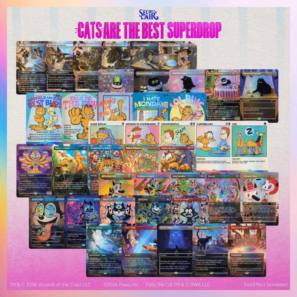 Secret Lair Cats Are the Best Superdrop: Laser Focus Foil Bundle, Secret Lair Drop Series P700803