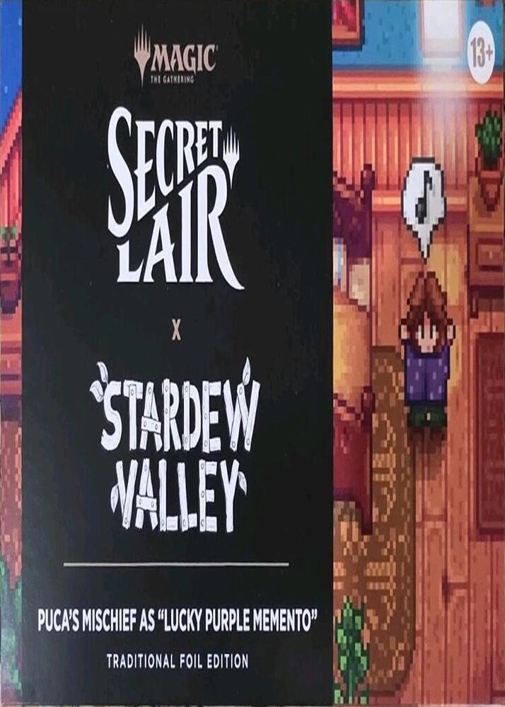 Secret Lair Drop: Secret Lair x Stardew Valley - Puca's Mischief As "Lucky Purple Memento"  - Traditional Foil Edition, Secret Lair Drop Series P710751