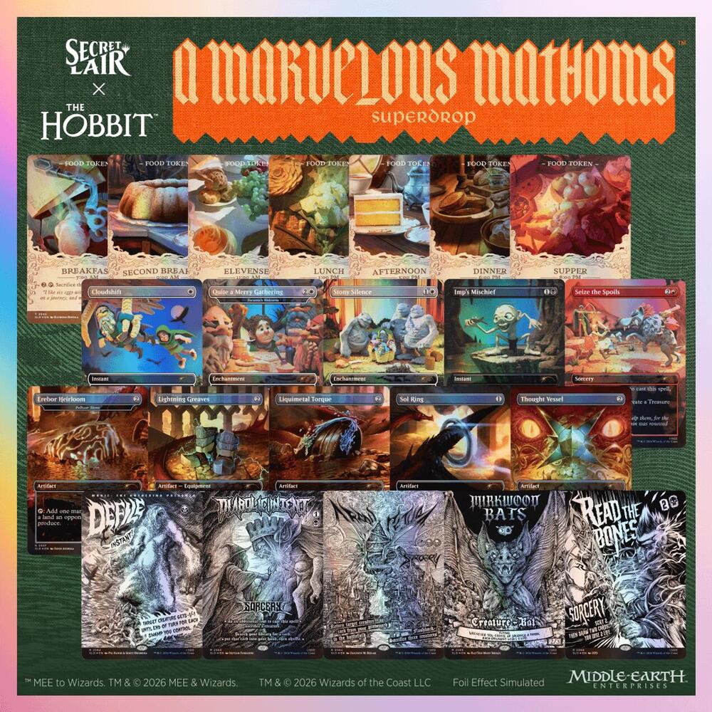 Secret Lair x The Hobbit: A Marvelous Mathoms Superdrop - Riddles in the Dark Foil Bundle, Secret Lair Drop Series P711393