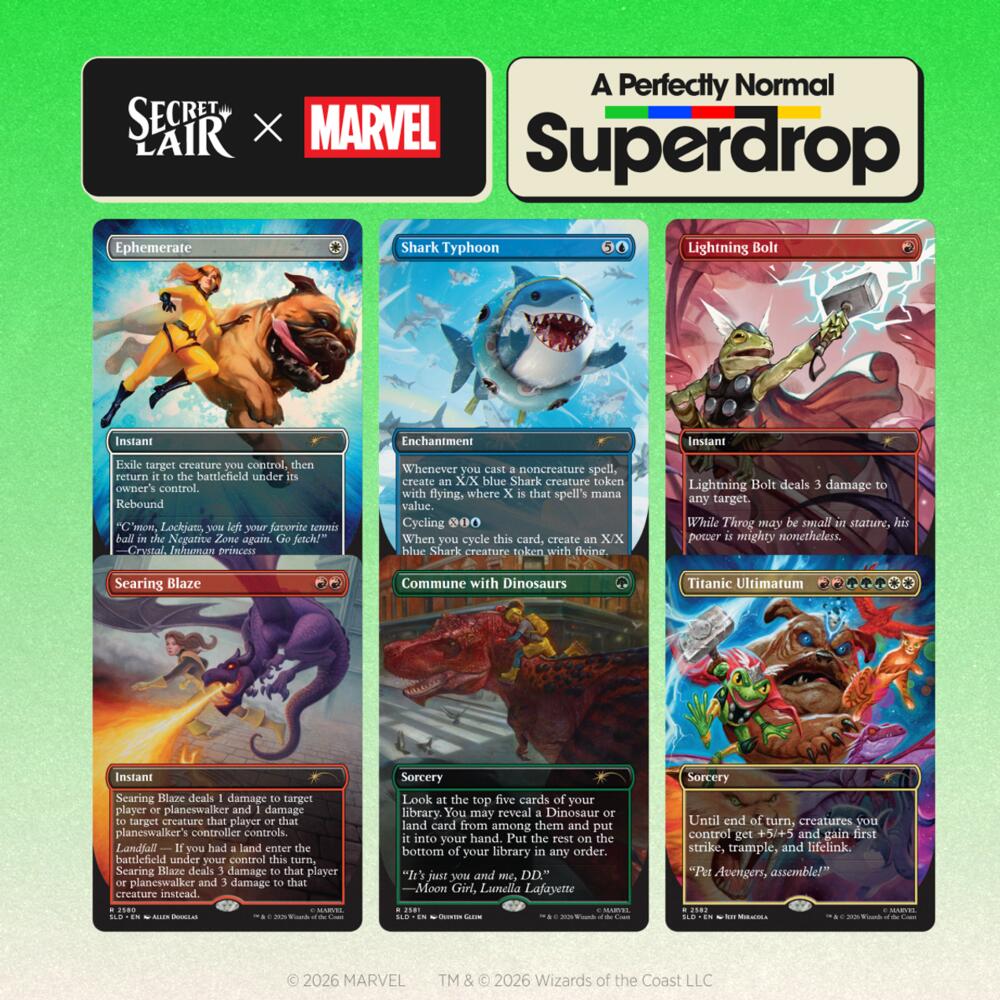 Secret Lair Drop: Secret Lair x Marvel: Earth's Mightiest Pets - Non-Foil Edition, Secret Lair Drop Series P713523
