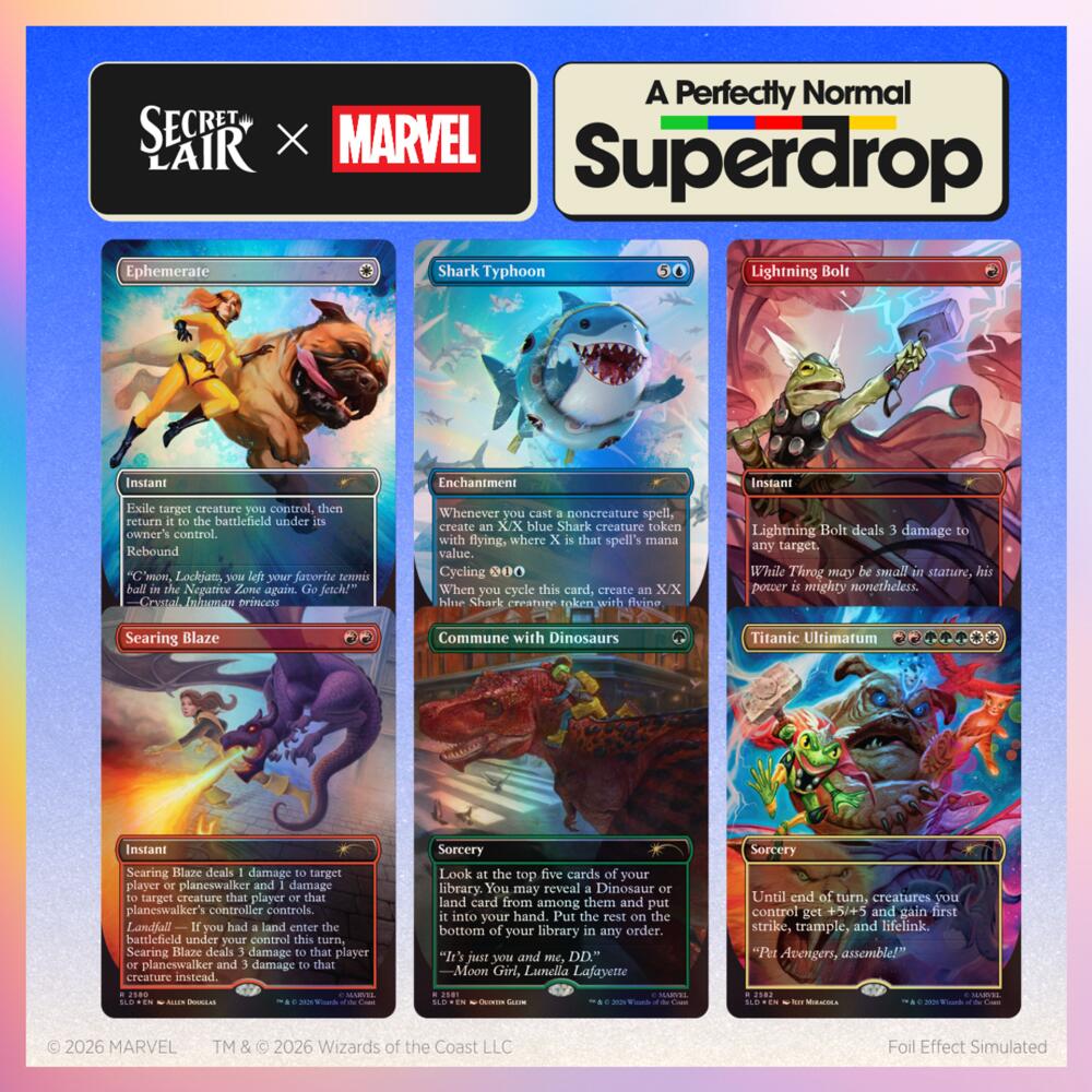Secret Lair Drop: Secret Lair x Marvel: Earth's Mightiest Pets - Traditional Foil Edition, Secret Lair Drop Series P713524