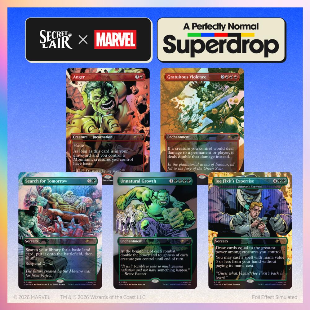 Secret Lair Drop: Secret Lair x Marvel: Hulk SMASH! - Traditional Foil Edition, Secret Lair Drop Series P713526