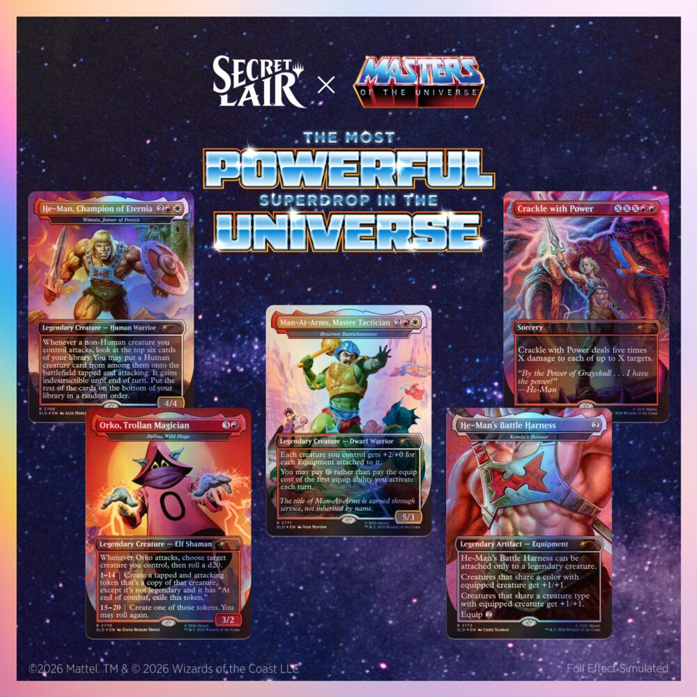 Secret Lair Drop: Secret Lair x Masters of the Universe: By the Power of Grayskull! - Traditional Foil Edition, Secret Lair Drop Series P715702