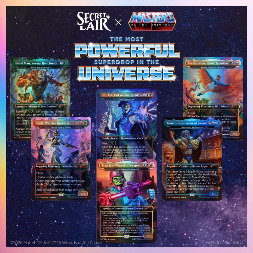 Secret Lair Drop: Secret Lair x Masters of the Universe: Allies and Enemies of Eternia - Traditional Foil Edition, Secret Lair Drop Series P715718