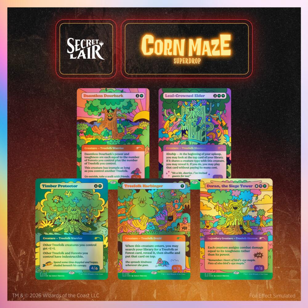 Secret Lair Drop: Peace, Love, & Treefolk - Traditional Foil Edition, Secret Lair Drop Series P721854