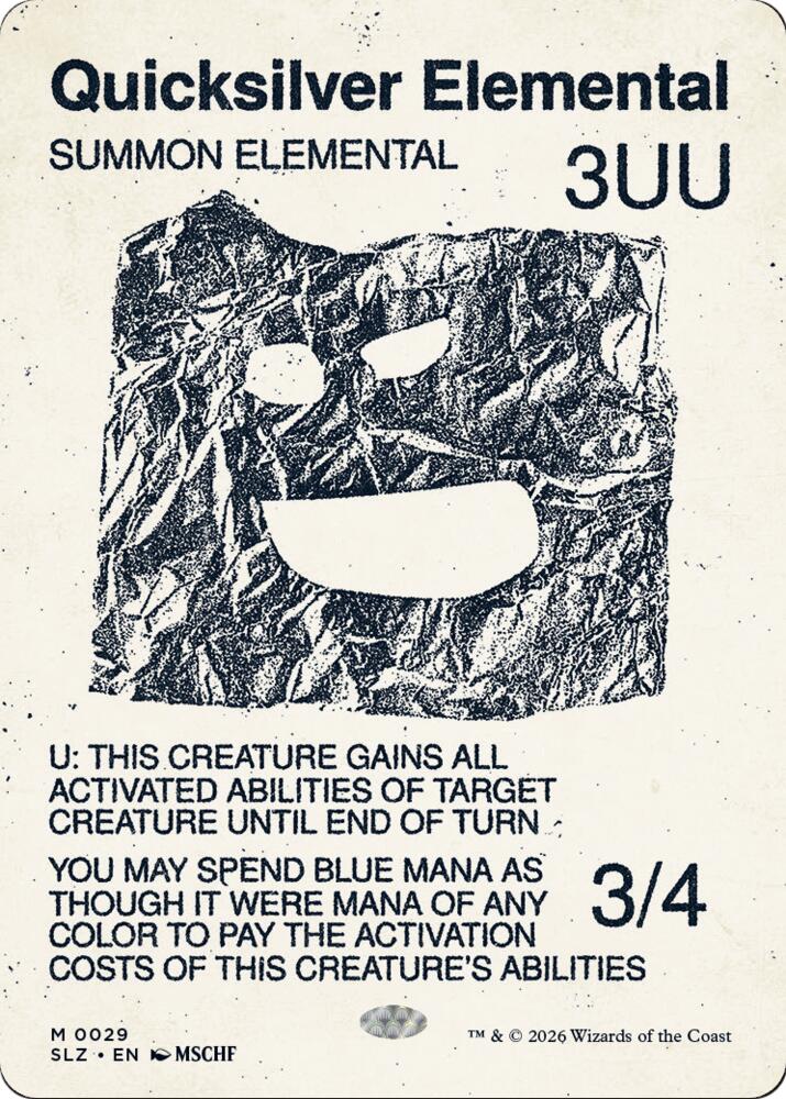 Quicksilver Elemental (0029), Secret Lair x MSCHF: The Zeta Set 29