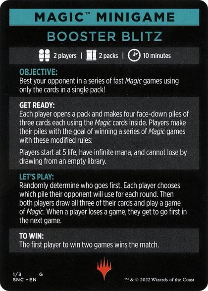 Magic Minigame: Booster Blitz, Streets of New Capenna 1
