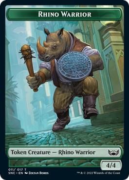 Rhino Warrior Token, Streets of New Capenna 11