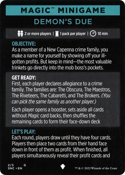 Magic Minigame: Demon's Due, Streets of New Capenna 2