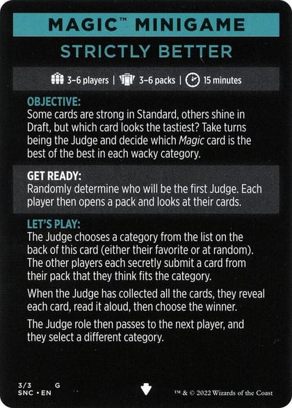 Magic Minigame: Strictly Better, Streets of New Capenna 3