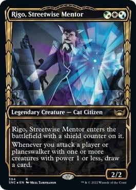 Rigo, Streetwise Mentor (Gilded Foil), Streets of New Capenna 394