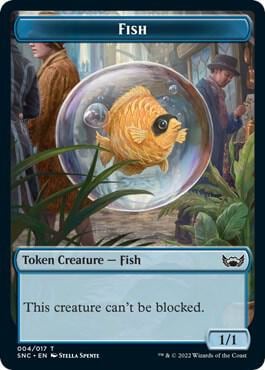 Fish // Rhino Warrior Double-Sided Token, Streets of New Capenna 4 // 11
