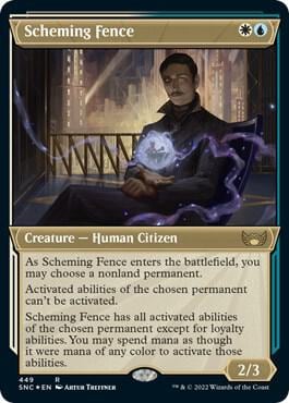 Scheming Fence (Showcase) (Foil Etched), Streets of New Capenna 449