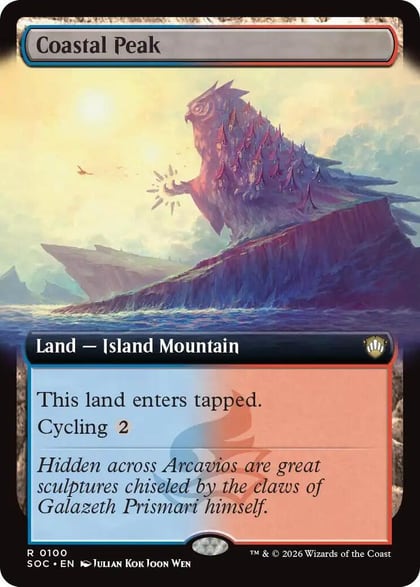 Coastal Peak (Extended Art), Commander: Secrets of Strixhaven 100