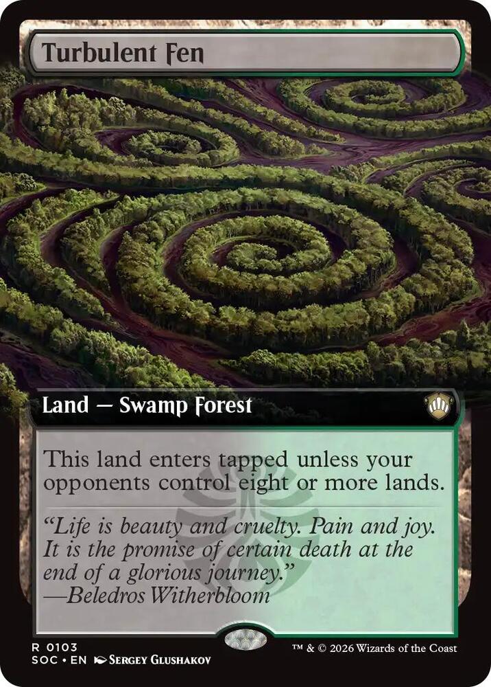 Turbulent Fen (Extended Art), Commander: Secrets of Strixhaven 103