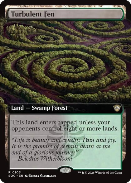 Turbulent Fen (Extended Art), Commander: Secrets of Strixhaven 103