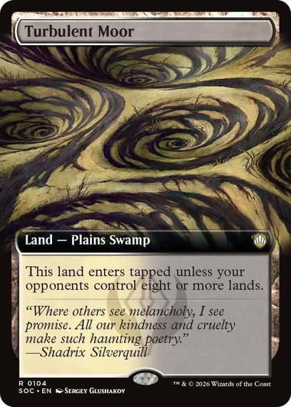 Turbulent Moor (Extended Art), Commander: Secrets of Strixhaven 104