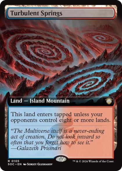 Turbulent Springs (Extended Art), Commander: Secrets of Strixhaven 105