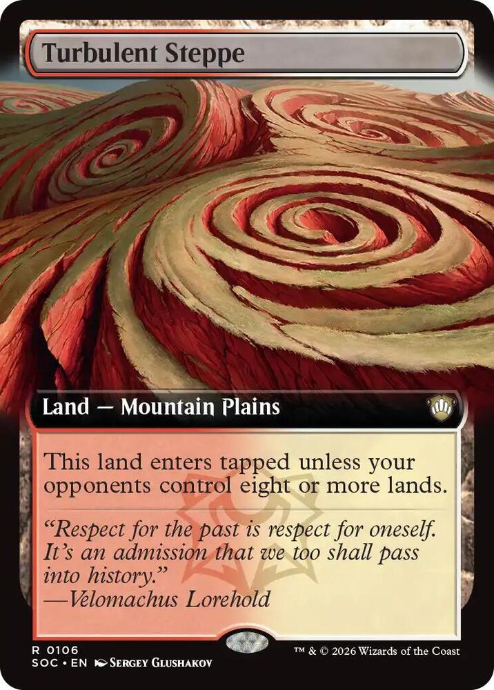 Turbulent Steppe (Extended Art), Commander: Secrets of Strixhaven 106