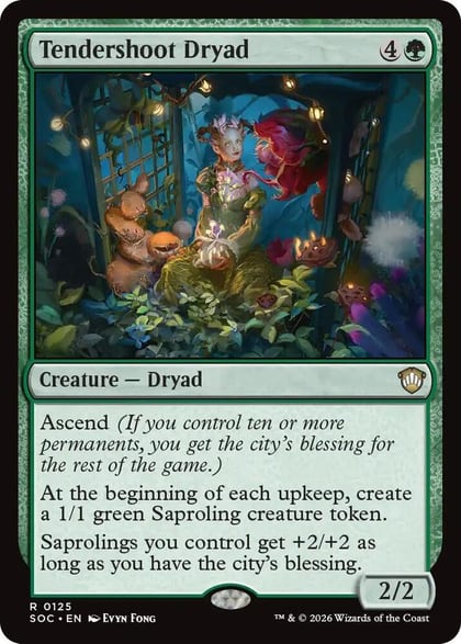 Tendershoot Dryad, Commander: Secrets of Strixhaven 125