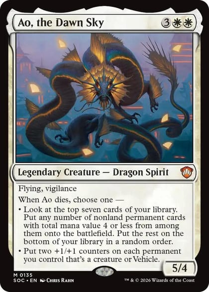 Ao, the Dawn Sky, Commander: Secrets of Strixhaven 135